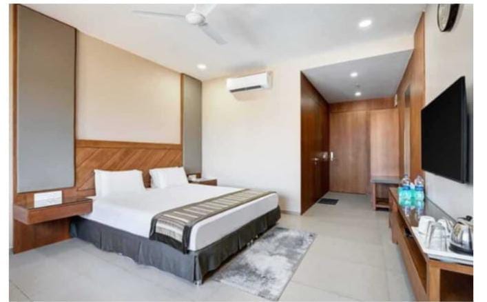 Modern devotee room with workspace